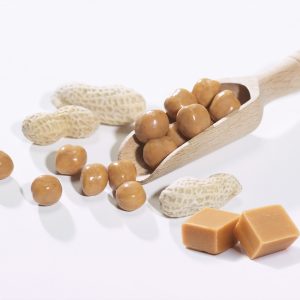 Bolitas-Bocadillos de soja sabor caramelo y mani